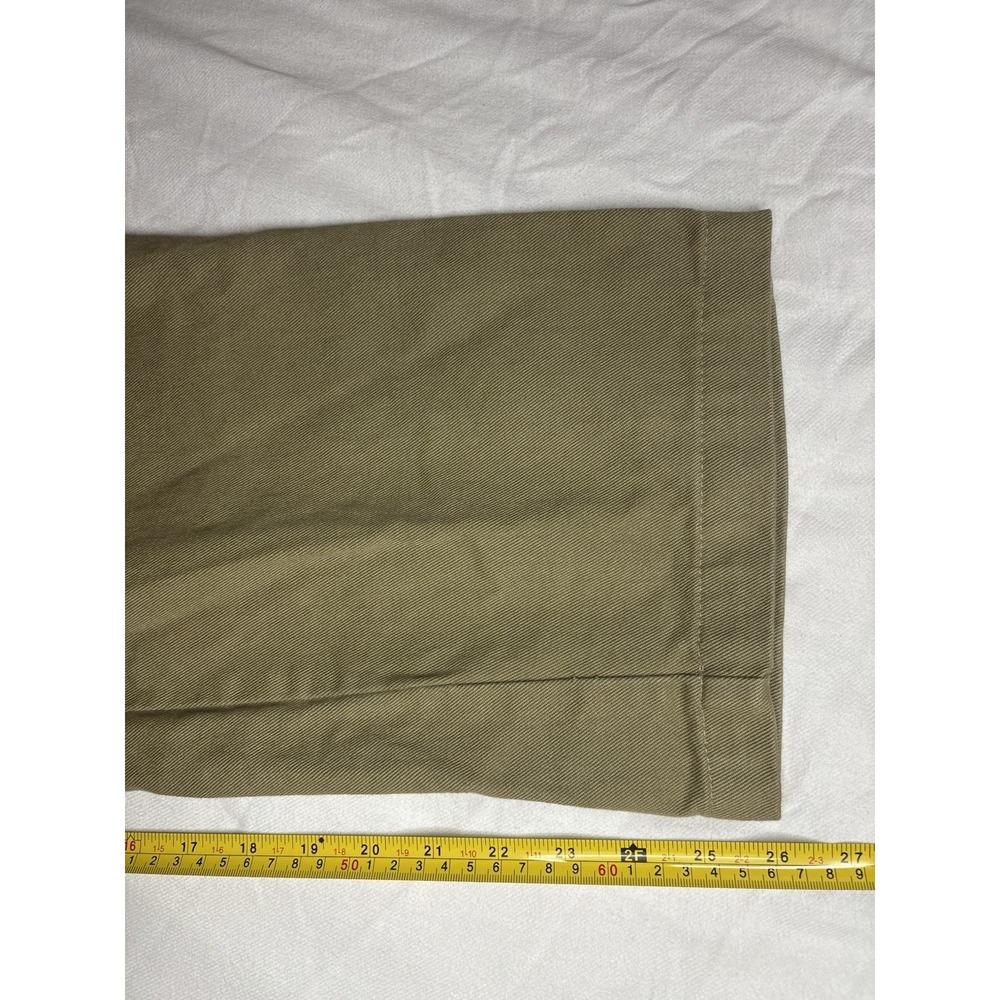 Vintage ORVIS Men's Pants 36x26 Green Canvas Leather Pocket Trim Hiking Hunting - Picture 4 of 7